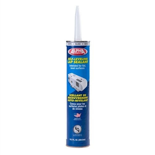 Alpha Systems, Alpha Systems 862144 - 1021 Low VOC Self-Leveling Lap Sealant - White (Case of 12 x 10.3 oz)