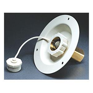 Aqua Pro , Aqua Pro 27882 Colonial White Metal Recessed Mounting Flange with 1/2" Female Pipe Thread