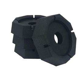 SnapPad , Jack Pad SnapPad BL5SP4 Mini Square, Rubber, Fits 5-1/2" Square Jack Foot, Black, 8.15" Diameter