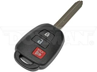 Help! By Dorman (D18), Key Fob Case Dorman 92068 OE Replacement; 2 Black Buttons/ 1 Red Button; Black