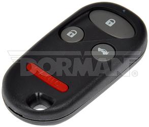 Help! By Dorman (D18), Key Fob Dorman 99357 OE Replacement; With 3 Gray Buttons/ 1 Red Button; Black