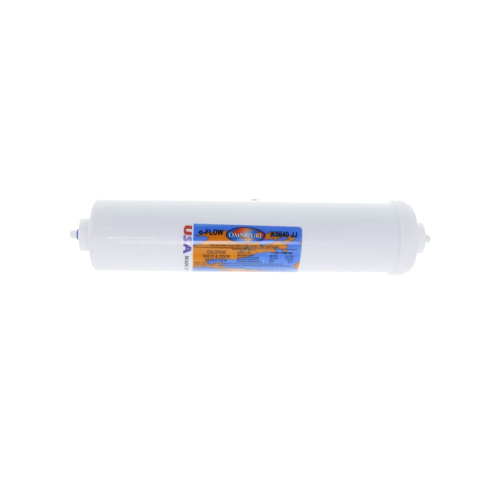 Omnipure, Omnipure K5633-JJ/K5640-JJ Inline GAC 12" x 2.5" Postfilter 1/4 tube