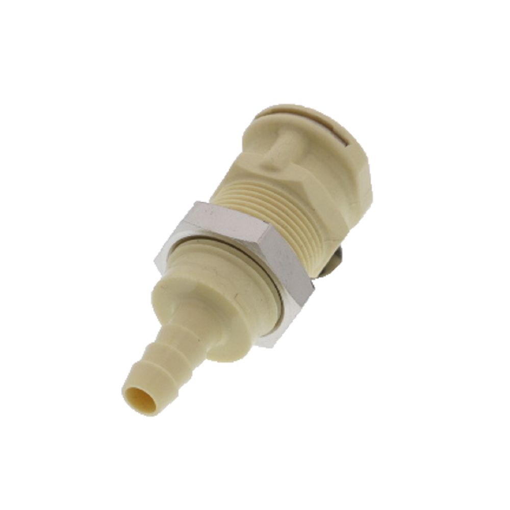 Colder Products, PLC1600412 Panel Mount Hose Barb Coupling Body 1/4 ID Barb