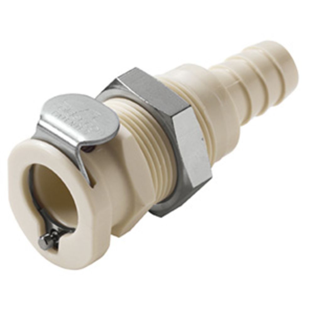 Colder Products, PLC1600412 Panel Mount Hose Barb Coupling Body 1/4 ID Barb