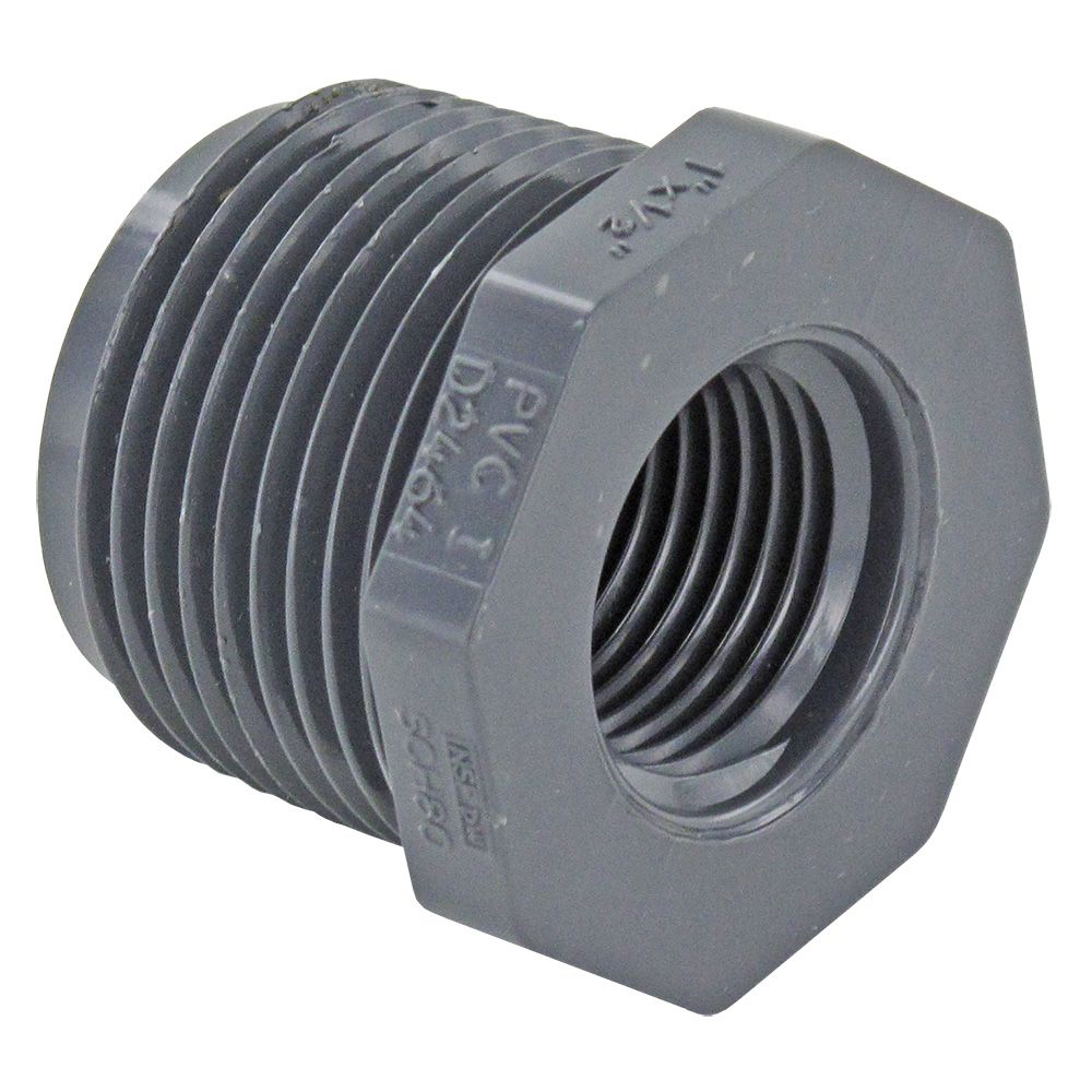 NEO, PVC Reducer Bushing  - 1 MIPT x 1/2 FIPT