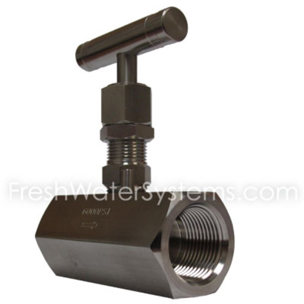 Pureteck, Panel Mount Needle Valve - 3/4" FNPT 316 SS