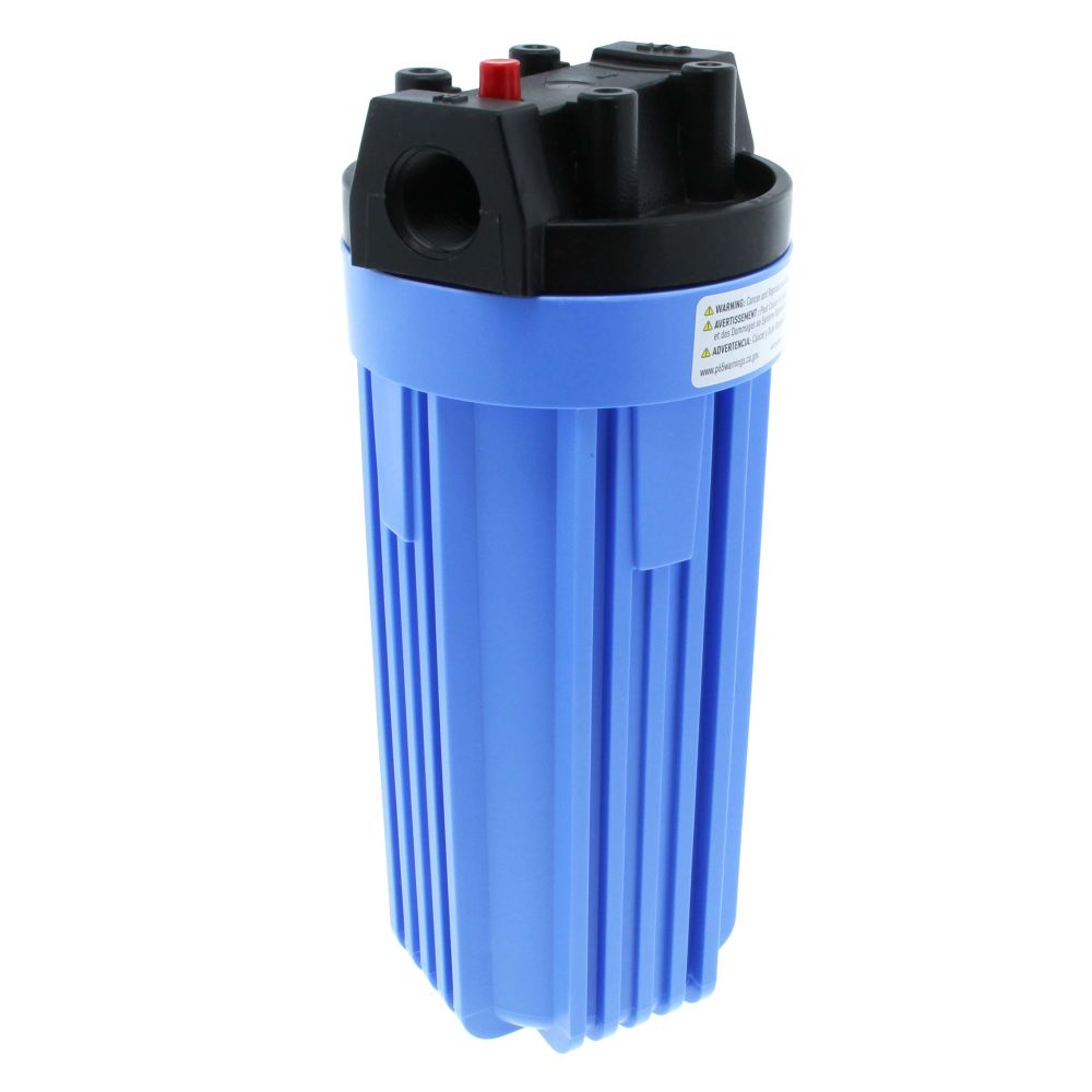 Pentair Water, Pentek 150067 10" Standard Water Filter Housing Black/Blue w/ PR - 3/4" FPT