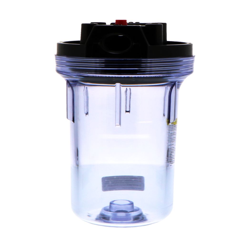 Pentair Water, Pentek 150435 10" Standard Water Filter Housing Black/Clear w/ PR - 3/4" FPT