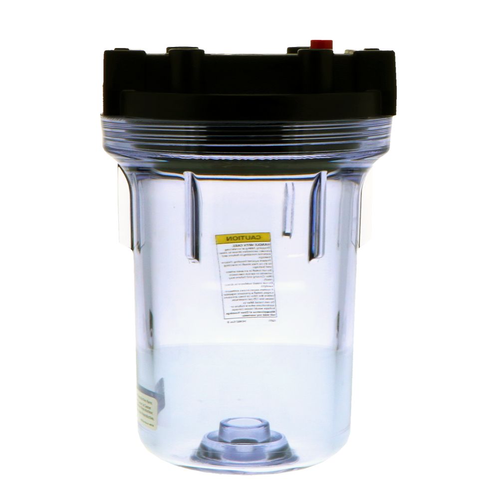 Pentair Water, Pentek 150435 10" Standard Water Filter Housing Black/Clear w/ PR - 3/4" FPT