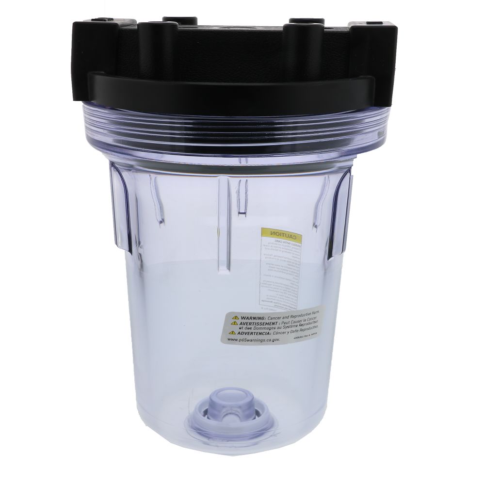 Pentair Water, Pentek 150436 10" Standard Water Filter Housing Black/Clear No PR - 3/4" FPT