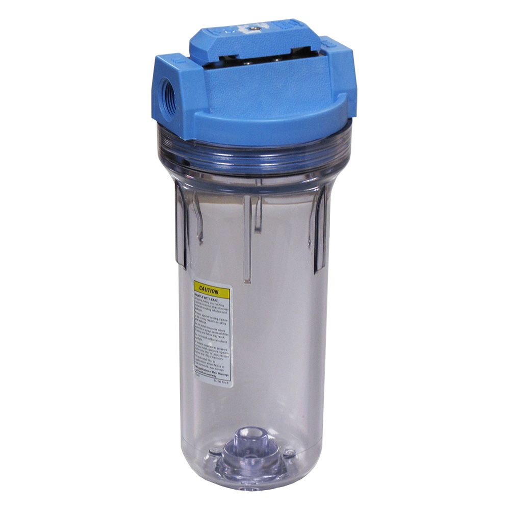 Pentair Water, Pentek 150437 10" Standard Filter Housing Blue/Clear VIH w/ PR - 3/4" FPT