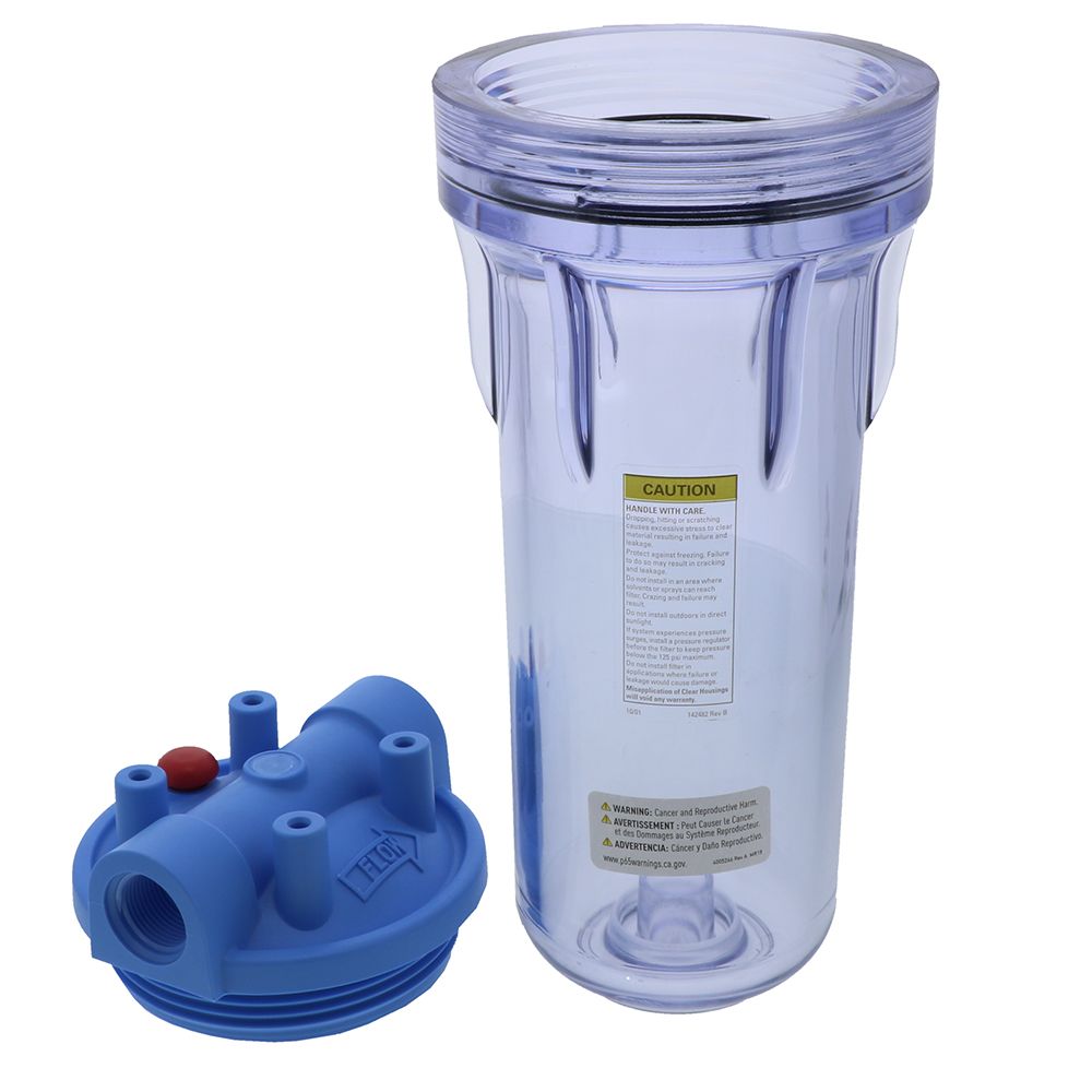 Pentair Water, Pentek 150558 10" 3G Standard Filter Housing Blue/Clear MB w/ PR - 3/4" FPT