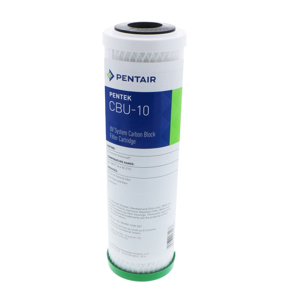 Pentair Water, Pentek 155271-43 CBU-10 UV System Carbon Block Filter Cartridge