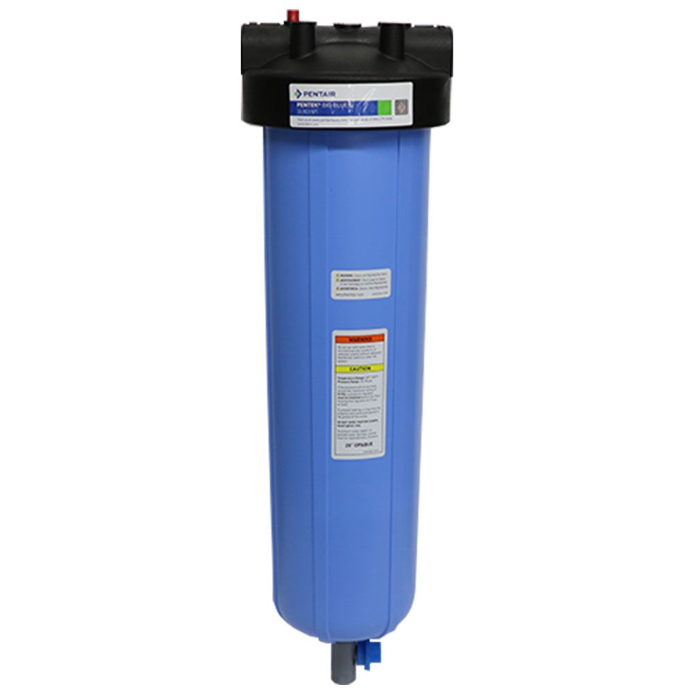 Pentair Water, Pentek 20" Big Blue Water Filter Housing with PR and 3/8" Drain Valve