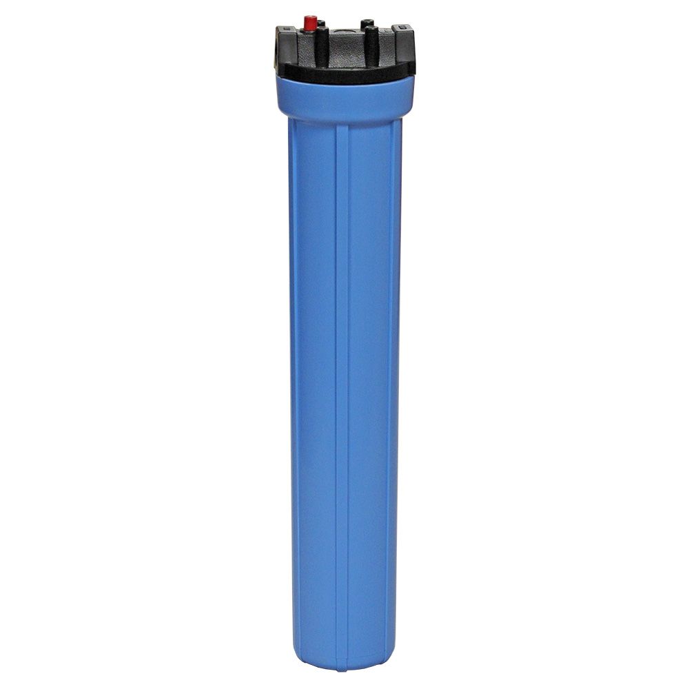 Pentair Water, Pentek 20" Slim Line Water Filter Housing Black/Blue w/ PR - 1/2" FPT