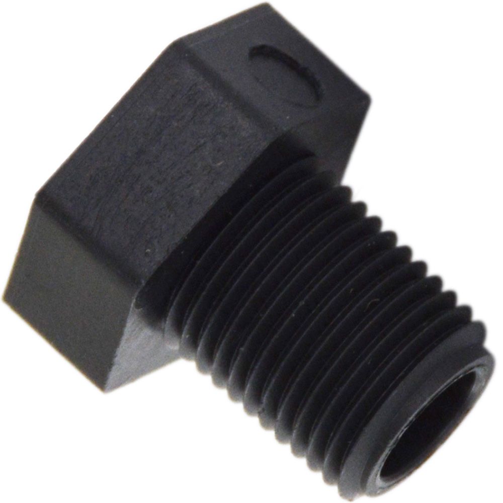 NEO, Pipe Plug Hex Head - 1/8" MNPT Polypro Black