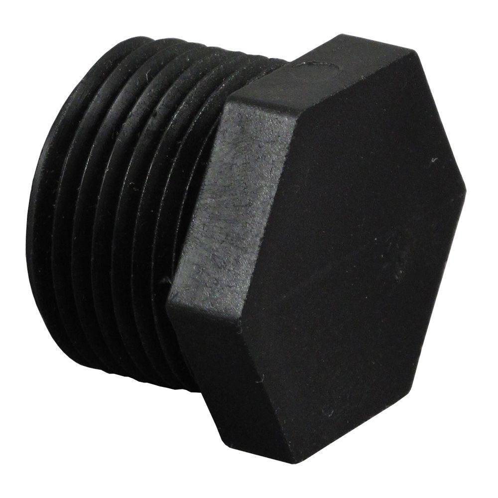 NEO, Pipe Plug Hex Head - 3/4" MNPT Polypro Black