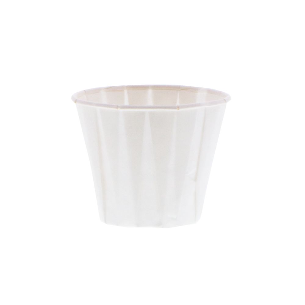 Genpak, Pleated Drinking Cup 3.5 oz Rolled Rim - 2,500 per case