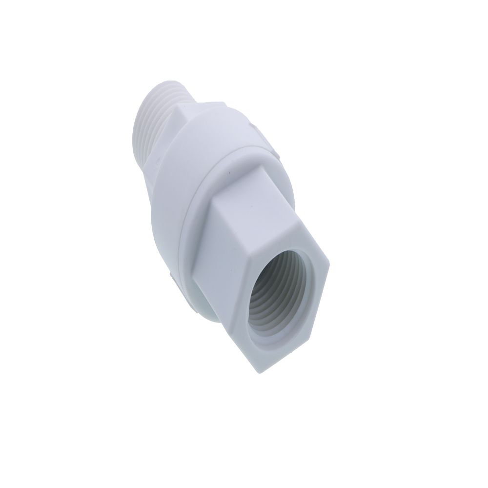 NEO, Poppet Check Valve 685 Series 1/2 FPT x 1/2 MPT, 1/3 psi, FKM (Viton) Hastelloy Spring