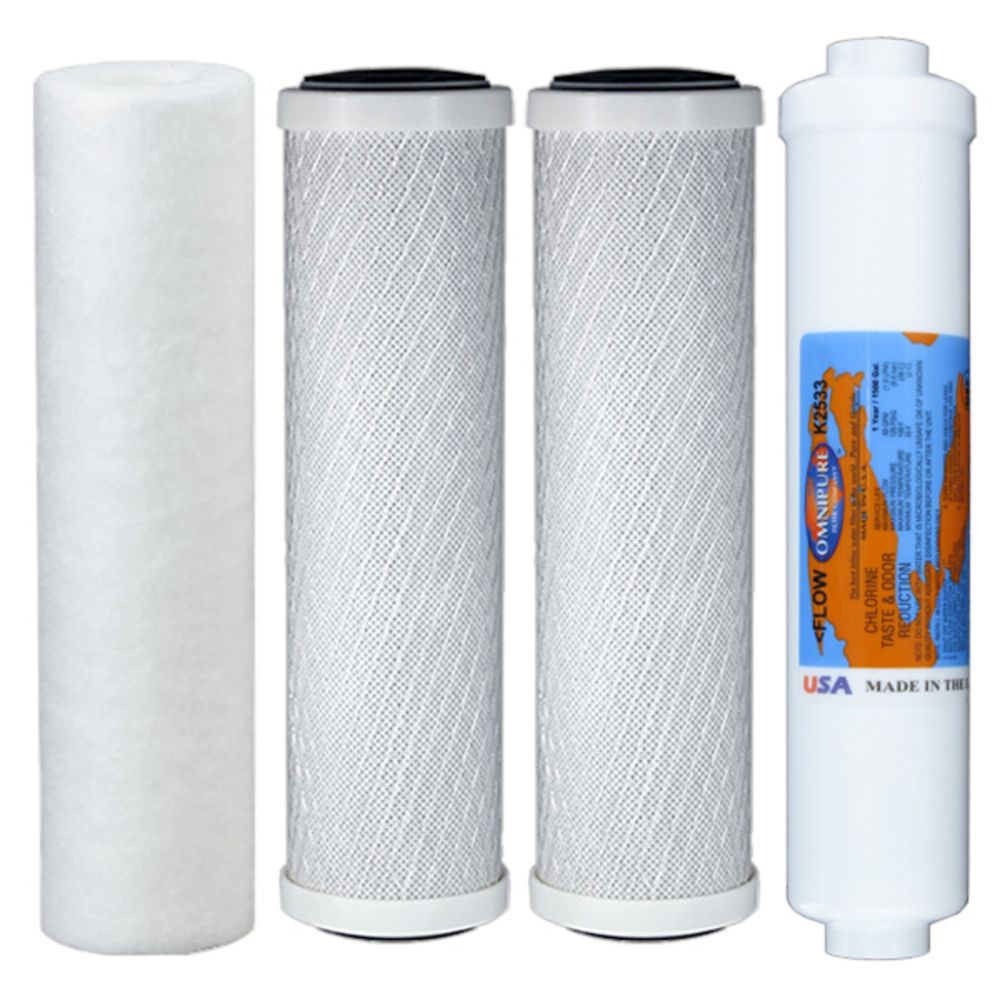 Kit, Purwater PW-RO4L and TGI-525 RO System Replacement Prefilter and Postfilter Kit