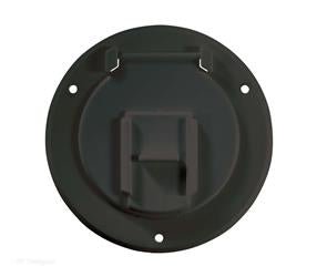 RV Designer, RV Designer® B123 - Basic 4.3"D Black Round Electric Cable Hatch