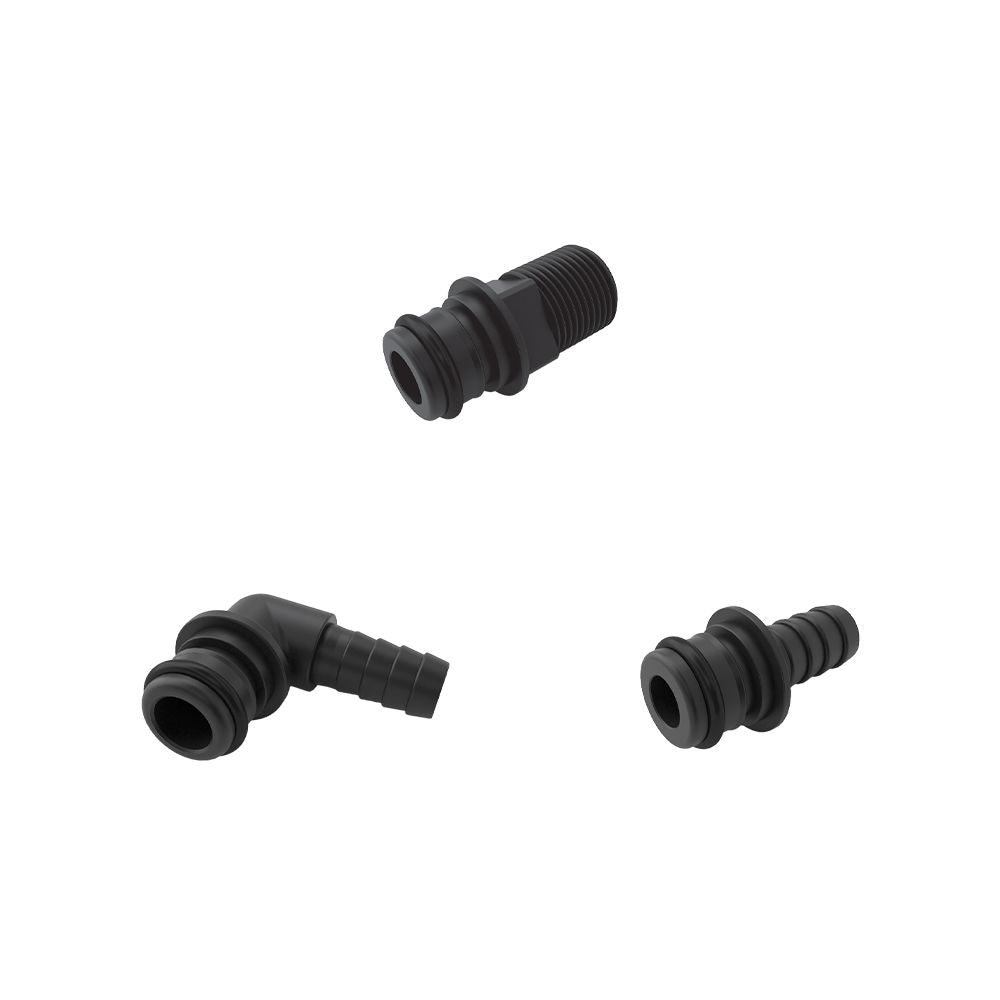 Remco Industries, Remco FQ5F-1212 3/4" Quick Attach x 1/2" HB Straight and Elbow Sprayer Fitting Kit