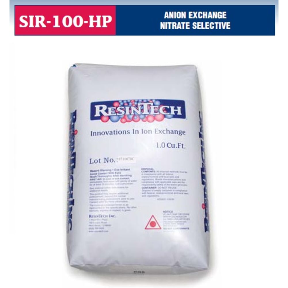 ResinTech, Resintech SIR-100-HP Nitrate Selective Anion Exchange Resin 1 cu ft