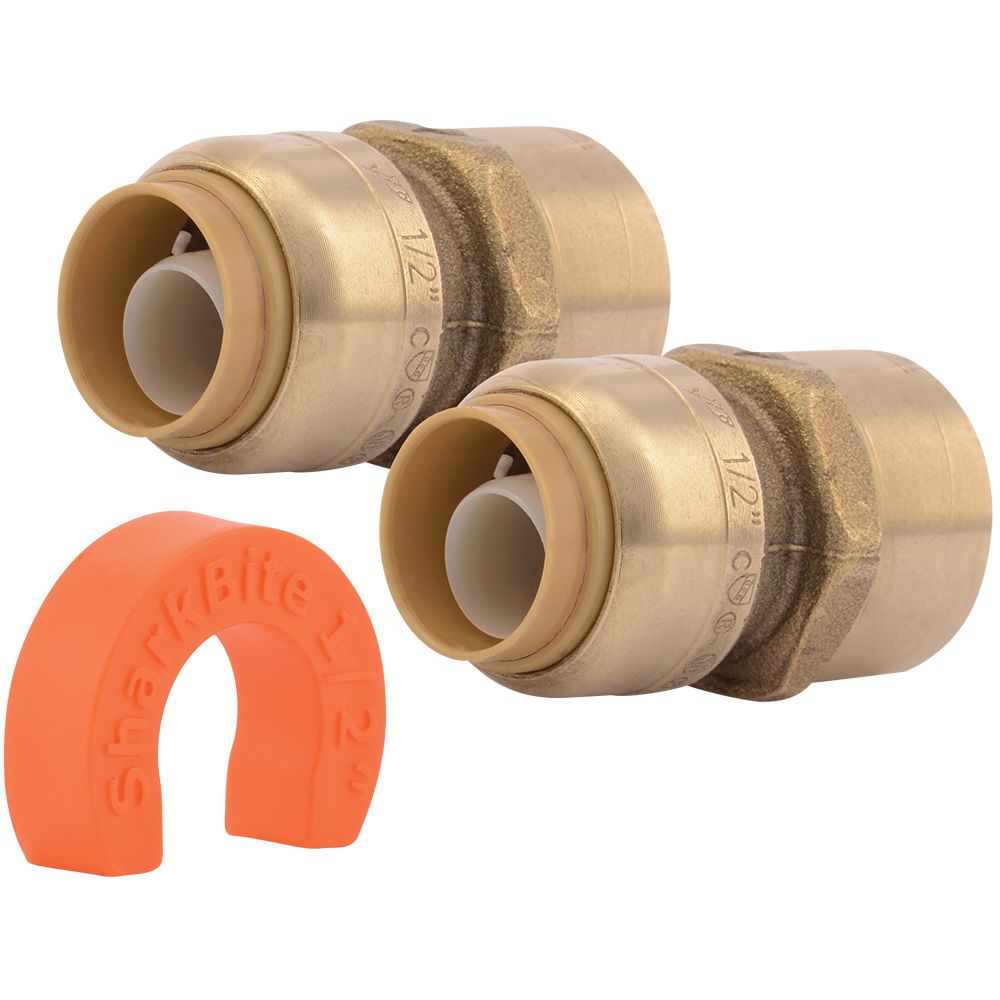 SharkBite®, SharkBite® 22604LF Lead-Free Brass Push-to-Connect Water Heater Installation Kit - 1/2" x 3/4" FPT