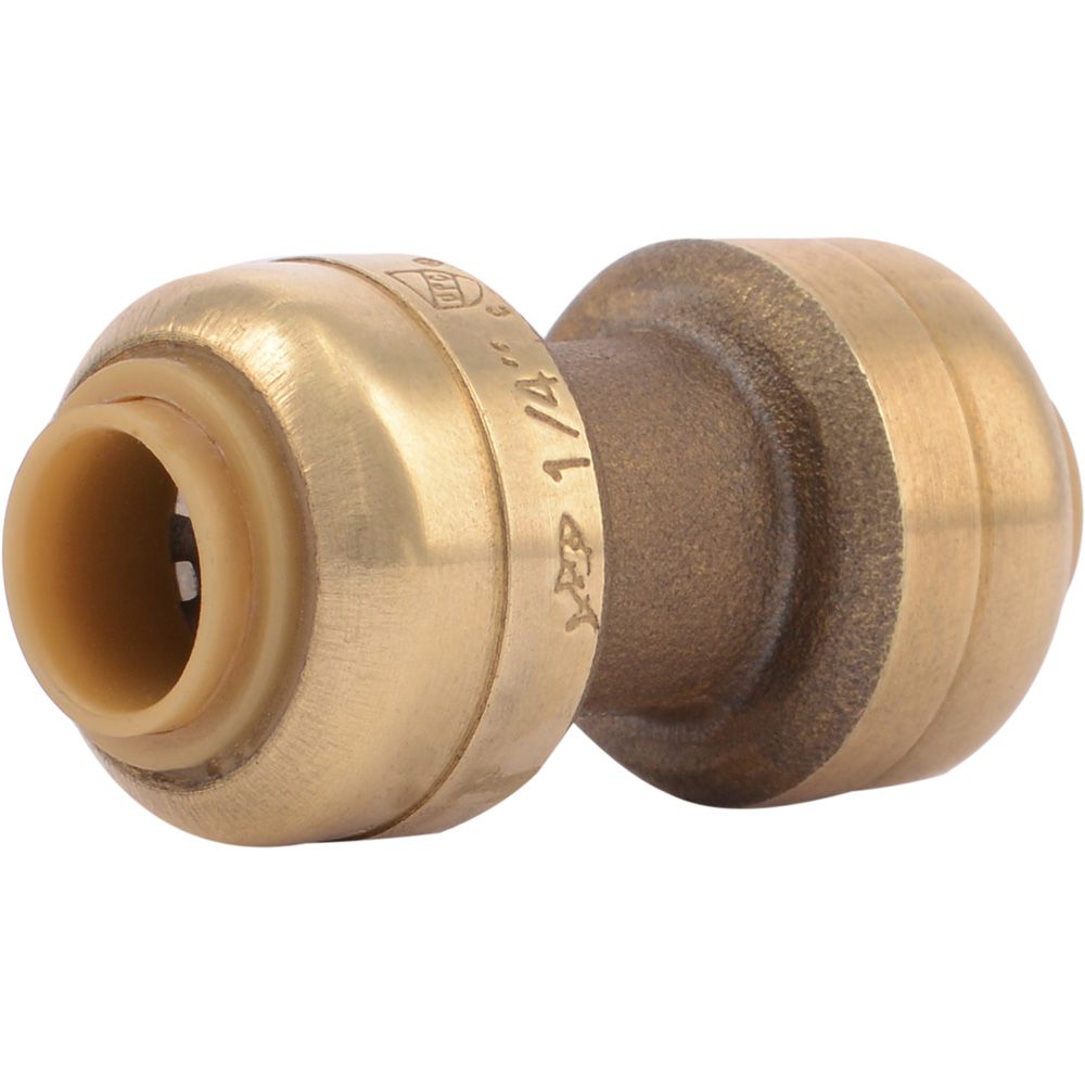 SharkBite®, SharkBite® U004LF Lead-Free Brass Push-to-Connect Coupling - 1/4" x 1/4"