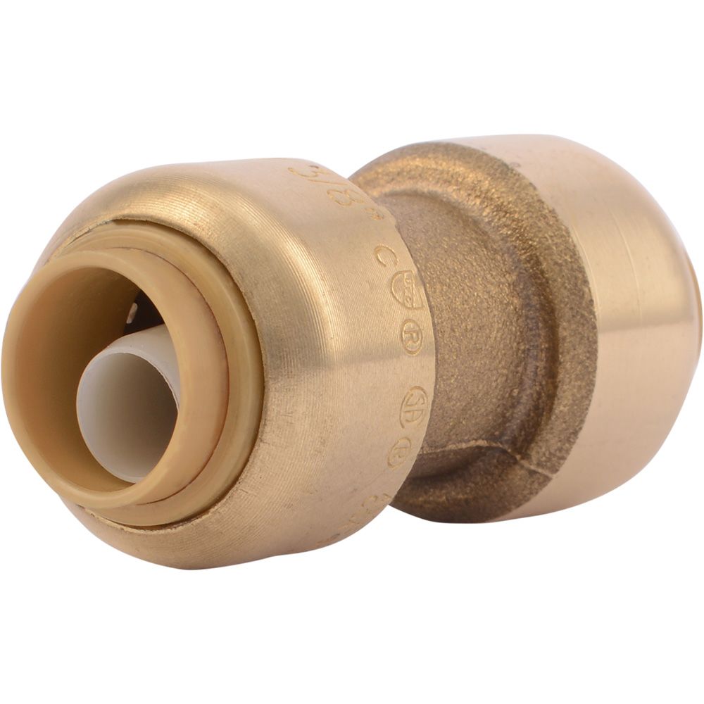 SharkBite®, SharkBite® U006LF Lead-Free Brass Push-to-Connect Coupling - 3/8" x 3/8"