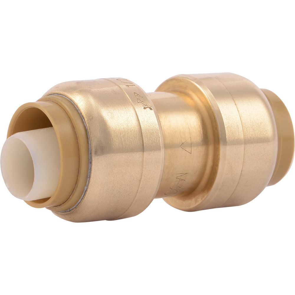 SharkBite®, SharkBite® U008LF Lead-Free Brass Push-to-Connect Coupling - 1/2" x 1/2"