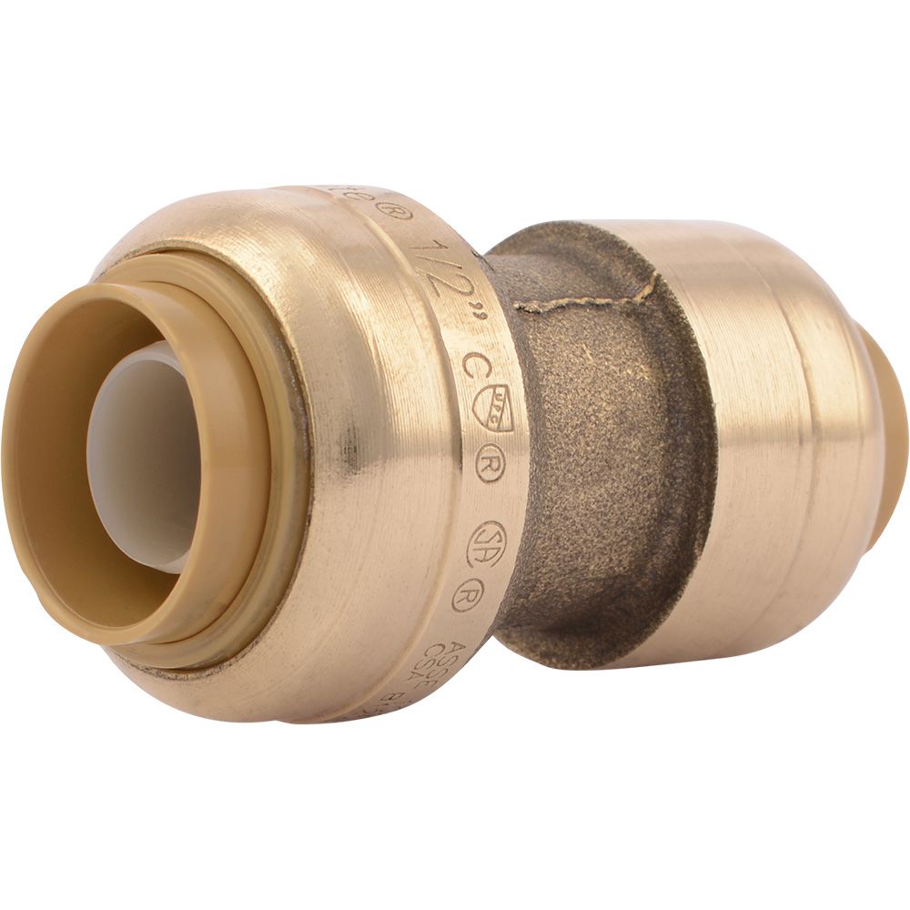 SharkBite®, SharkBite® U009LF Lead-Free Brass Push-to-Connect Reducer Coupling - 3/8" x 1/2"