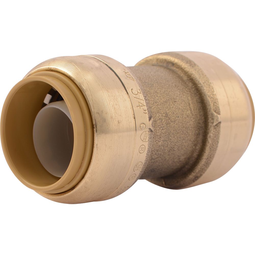 SharkBite®, SharkBite® U016LF Lead-Free Brass Push-to-Connect Coupling - 3/4" x 3/4"