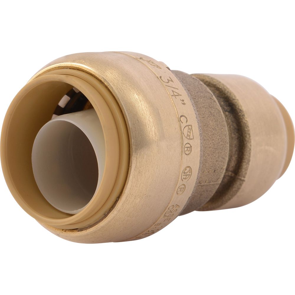 SharkBite®, SharkBite® U058LF Lead-Free Brass Push-to-Connect Reducer Coupling - 3/4" x 1/2"