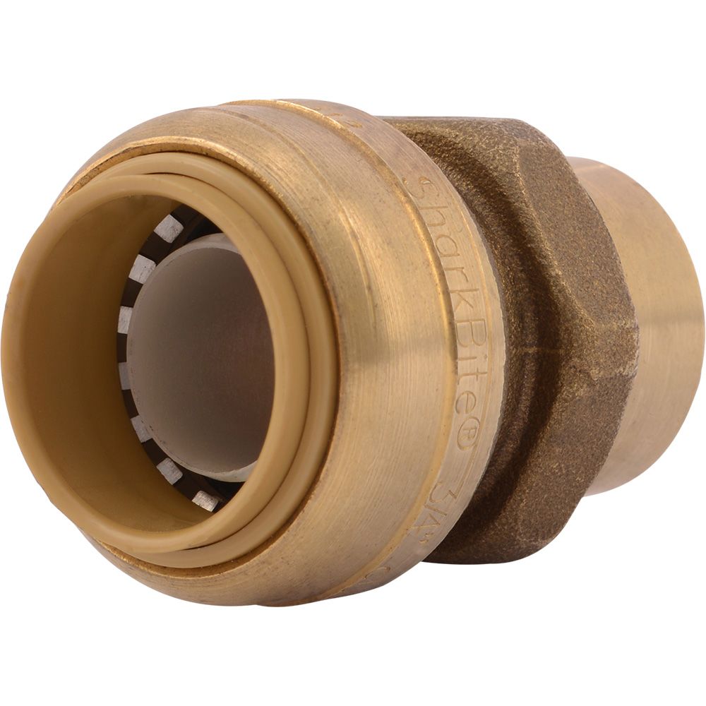 SharkBite®, SharkBite® U092LF Lead-Free Brass Push-to-Connect Female Adapter - 3/4" x 1/2" FPT Bullnose