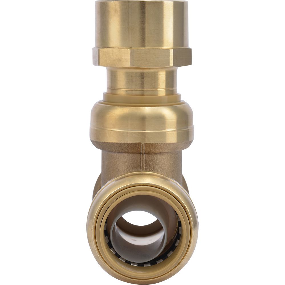 SharkBite®, SharkBite® U464LF Lead-Free Brass Push-to-Connect Female Center Tee - 1" x 1" x 1" FPT