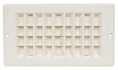 VALTERRA LLC, Valterra Heating/ Cooling Register - Rectangular White - A10-3364VP