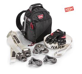 Warn , Winch Rigging Kit Warn 97565 Epic ™, Includes Two 3/4" 18000 Pound Capacity Shackles, 14400 Pound Capacity Tree Trunk Protector, 12000 Pound Capacity Snatch Block, Premium Recovery Strap, 3/4" D-Shackles