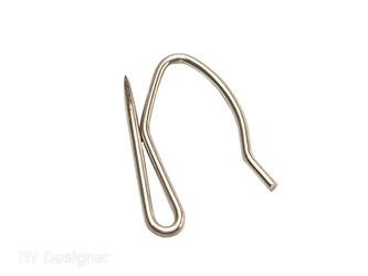 RV Designer, Window Curtain Hook RV Designer A113 Pin On Style; Stainless Steel